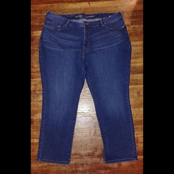 LEE Riders Modern Series curvy fit straight leg denim dark blue jeans 22 PETITE - Picture 5 of 7